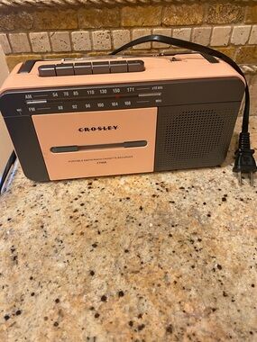 Crosley Pink and Gray Portable AM/FM Cassette Player